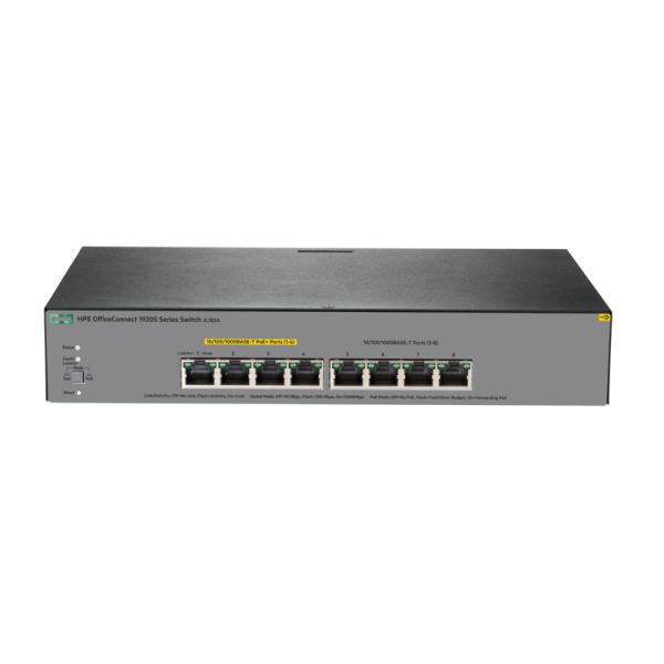 Switch Hpe OfficeConnect 1920S 8 Puertos Gigabit PPoE+ Administrable  (JL383A)